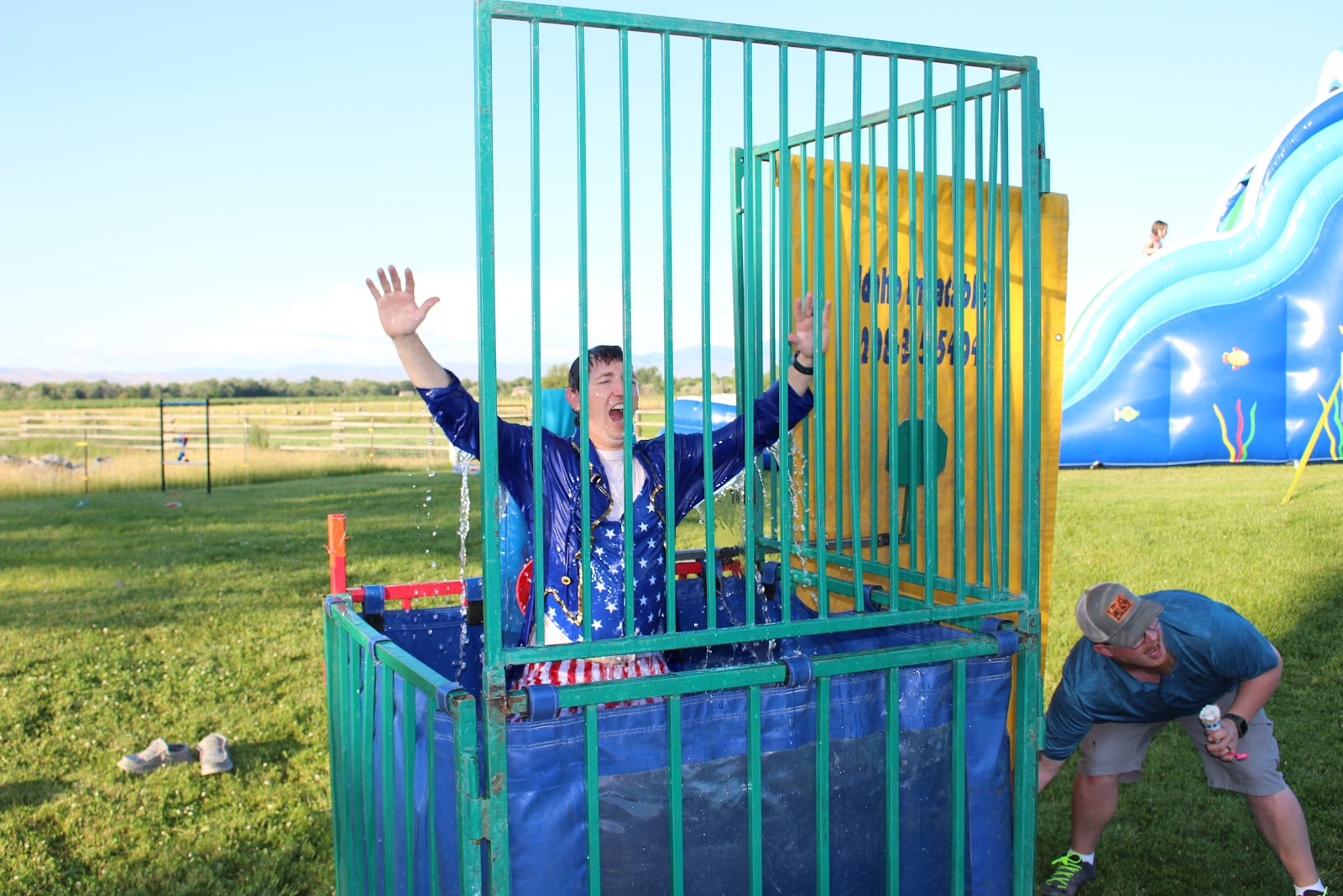 Manager Getting Dunked at Big Summer Blowout